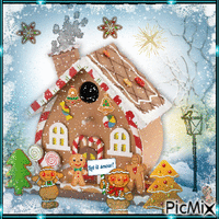 Small gingerbread house - GIF animate gratis