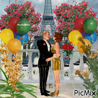 Paris Tình yêu trong trái tim tôi - GIF animé gratuit