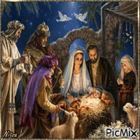 Birth of Jesus- contest 🎄 - Бесплатный анимированный гифка