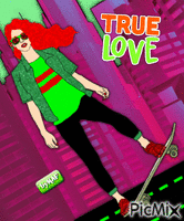 Skateboard Mica animált GIF