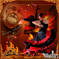Bonne soirée flamenco - GIF animé gratuit