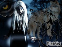gothic wolves GIF animata