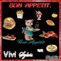 bon appétit animovaný GIF