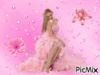 la femme en rose - Ingyenes animált GIF