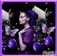 Lilac portrait GIF animé