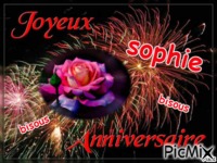 joyeux anniversaire Sophie - Free animated GIF