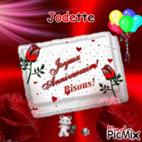 Joyeuse Anniversaire Jodette ♥♥♥ animovaný GIF