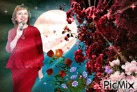 Луна, луна..Цветы, цветы - GIF animasi gratis