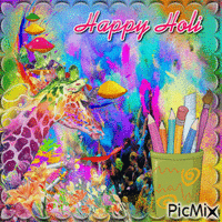 Happy Holi 动画 GIF