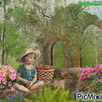 Au jardin par BBM animovaný GIF
