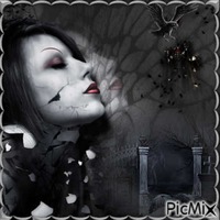 Femme gothique - GIF animado grátis