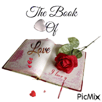rose book love GIF animé