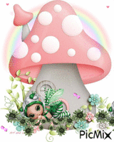 Mushroom fairy GIF animado