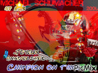 Anniversaire Michael Schumacher 47 ans - Animovaný GIF zadarmo