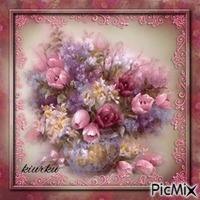 Beautiful flower vase - GIF animado gratis