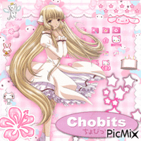 chobits chii kawaii pink - Бесплатный анимированный гифка
