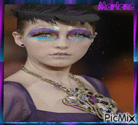 Portrait Woman Colors Deco Glitter Glamour animowany gif