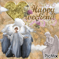 happy weekend angels Animated GIF