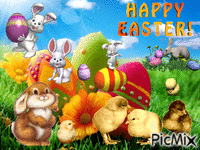 Happy Easter!  🐰🐇🐔🐓🐣🐤🐥🌺🌼
