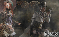 Steampunk girl - Ingyenes animált GIF