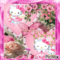 hello kitty pink - Gratis animerad GIF