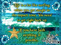 Life Is Like Surfing Animiertes GIF