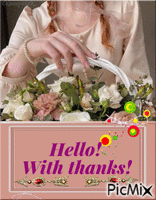 Hello! With thanks! - Gratis geanimeerde GIF