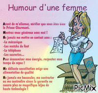 humour d'une femme - Free animated GIF