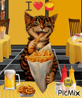 I 💛  French Fries Animated GIF