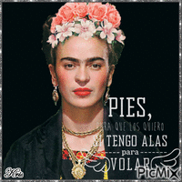 Frida Kahlo et ses citations  🌻🍁 animovaný GIF