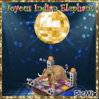 Joyous Indian Elephant - Бесплатный анимированный гифка
