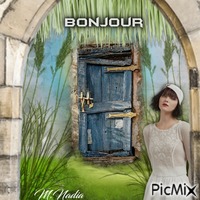 bonjour ,, - Бесплатный анимированный гифка