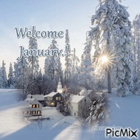 Welcome January.! アニメーションGIF
