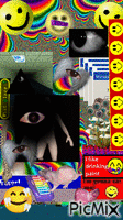 A weirdcore phone background GIF animata