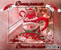 Bonne journée tasse de Noel Animated GIF