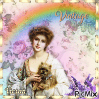 Mujer arcoiris - Vintage