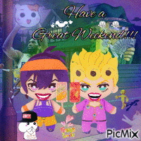 giorno and narancia weekend excitement анимиран GIF
