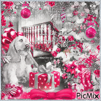 Warm christmas greetings for my friends 动画 GIF