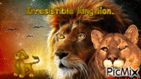 Irres istible king lion Gif Animado