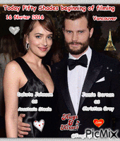 Today Fifty shades beginning of filming animált GIF
