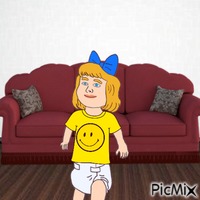 Baby and sofa GIF animado