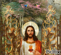 Исус открыл ворота в рай. - Free animated GIF