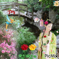 La dame des Fleurs - Bezmaksas animēts GIF