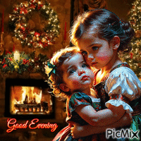 Good Evening Christmas Girls - Besplatni animirani GIF