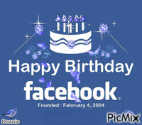 Happy Birthday facebook GIF animado