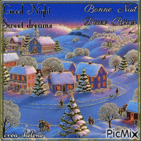 Bonne Nuit / Good Night   _ hiver анимированный гифка