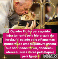 PAPA E O PADRE PIO ; - Бесплатный анимированный гифка