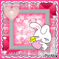 {Pink Bunny (& also Chicky)} GIF animasi
