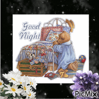 Bear Good Night GIF animé