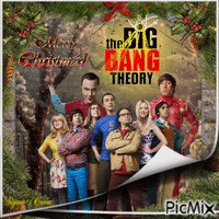 The Big Bang Theory Wish you Merry Christmas - GIF animé gratuit